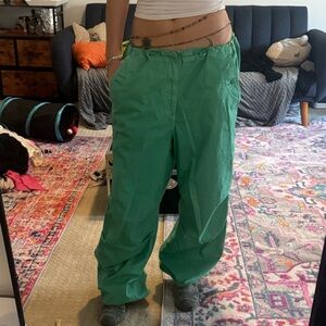 American Eagle Outfitters Women's Green Wide Leg Pants